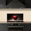 Apple - Hart - Rood keuken achterwand spatscherm klein -sfeer1