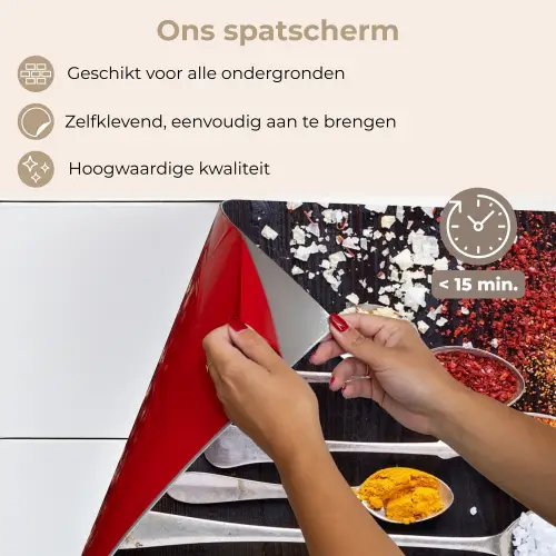 Kruiden - Lepels - Specerijen - Industrieel keuken achterwand spatscherm middel -spatscherm_NL