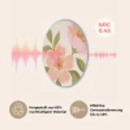 Grafisch - Bloemen - Roze Akoestische PET Vilt - Rond klein -USP_DE