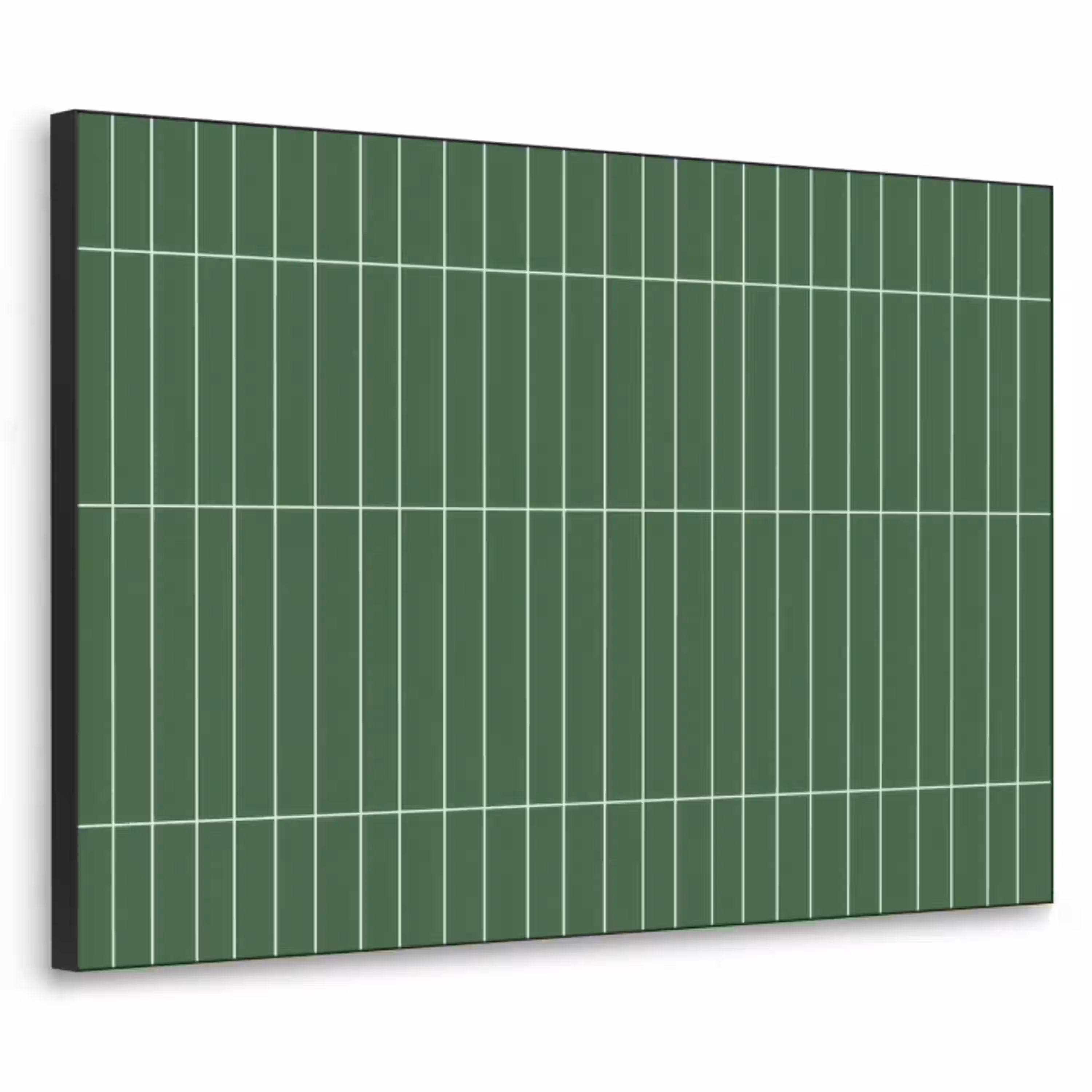 Wandtegel - Verticaal - Donkergroen Textielframe zwart klein 947 -3d