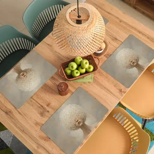 Dromerig - Beige - Paardenbloemzaadjes Placemat vinyl groot -zzsfeer5_Kitchenyeah-website