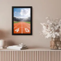 Sintelbaan - Stadion - Sport -Oranje fotolijst zwart zonder passe partout klein -sfeer5