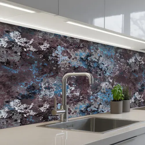 Roest - Blauw - Bruin - Vlekken keuken achterwand 2 middel 871 -3d_schuin
