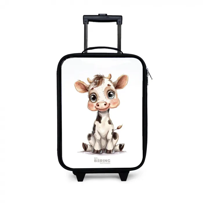 Baby koe Kinderkoffer - Zwart klein -3d