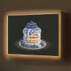 Pannenkoeken - Blauwe Bessen - Bord Light Box met batterij (Wandlamp) middel -z3d_website
