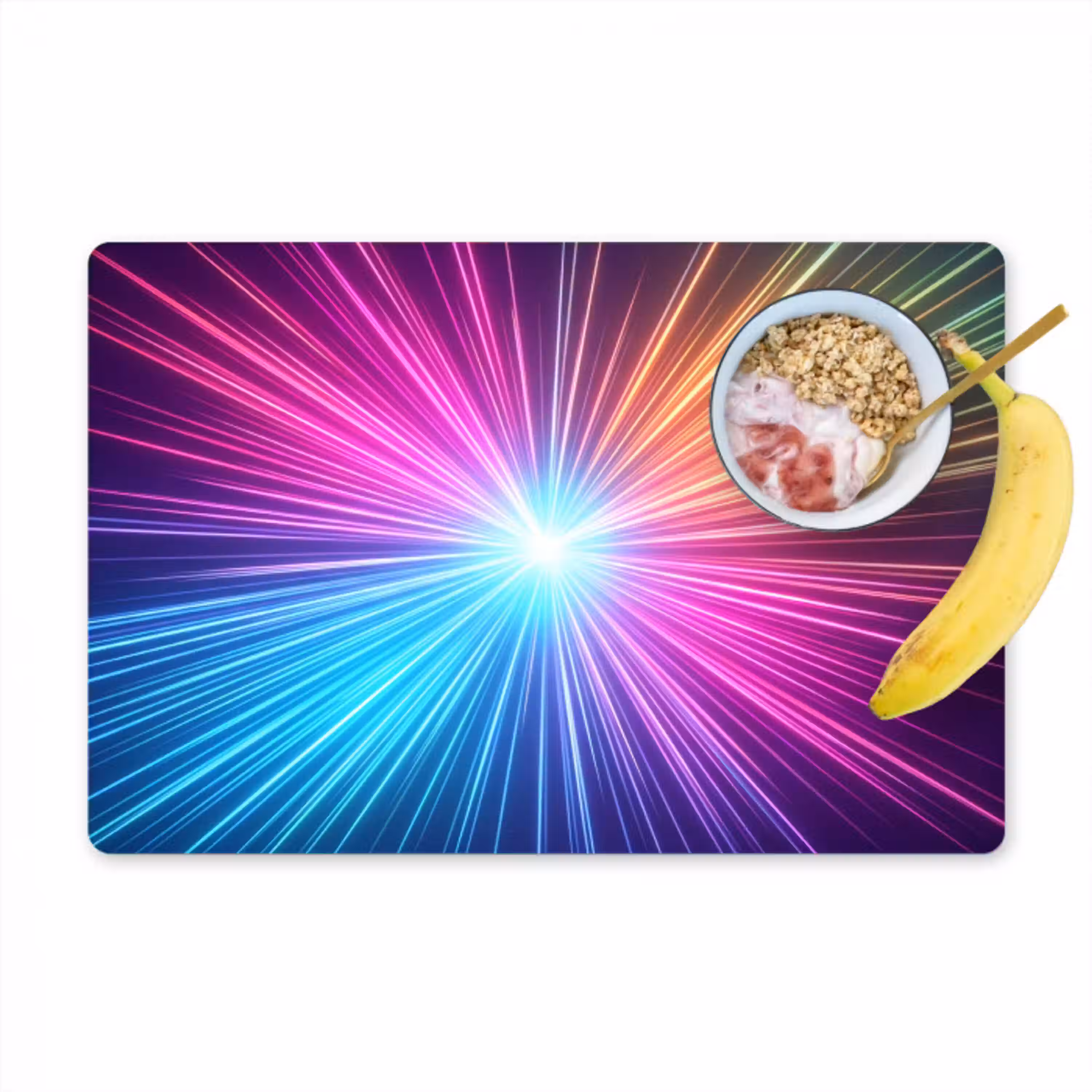 Abstract - Light - Burst - Modern - Colorful Placemat vinyl groot -zzzproduct_Kitchenyeah-website