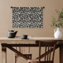 Modern - Abstract - Zwart Wandkleed katoen klein 269 -sfeer6