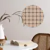 Plaid - Patroon - Beige - Zwart Wandcirkel kunststof plaat 5mm dik klein 188 -sfeer4