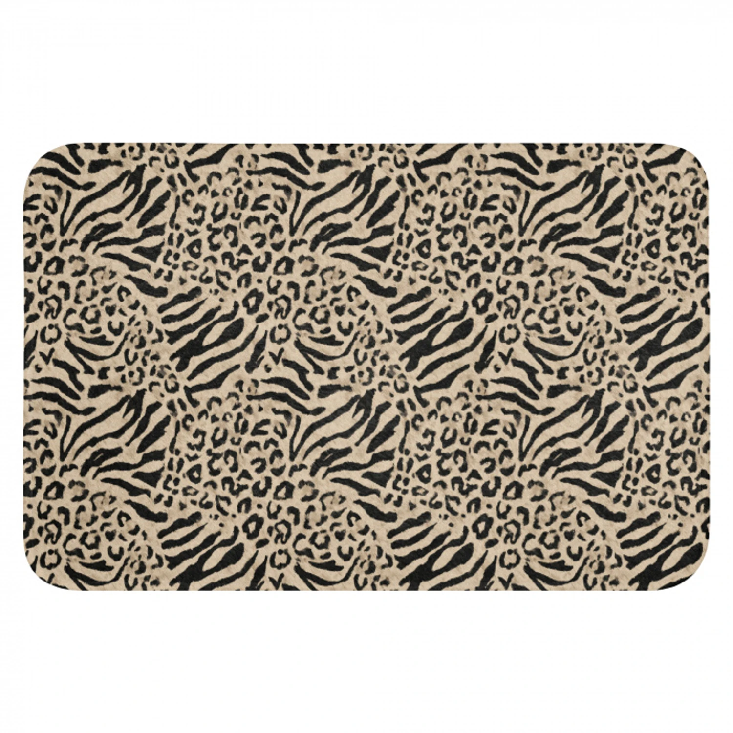 Giraf - Zebra - Motief - Bruin WCmat klein 1009 -3d