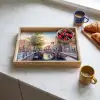Brug - Stad - Huizen - Boot Dienblad Rechthoek middel -sfeer2