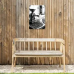 Koffiemolen - Gemalen - Vintage Tuinposter op houten frame 2 cm dik klein -sfeer4