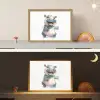 Nijlpaard - Baby dier - Dieren Light Box met batterij (Wandlamp kind) middel -sfeer3_kind