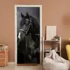 Portret - Paard - Zwart deurposter klein -sfeer1