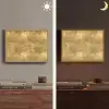 Industrieel - Textuur - Goud Light Box met batterij (Wandlamp) middel 907 -sfeer3