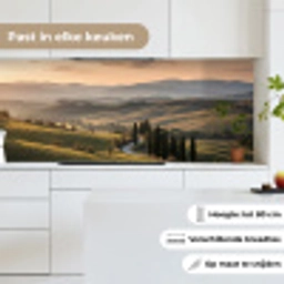 Toscaans - Landschap - Heuvels keuken achterwand 2 middel -sfeer4_NL