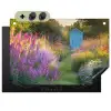 Tuinhuisje - Blauw - Bloemen Inductie beschemer met haakjes klein -3d