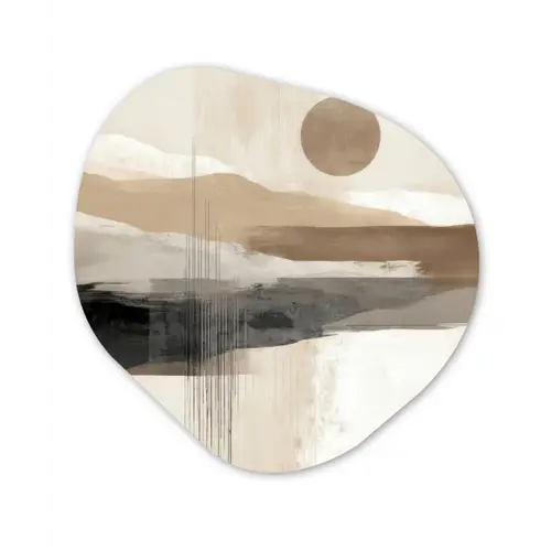 Minimalistisch - Landschap - Dimensie Wandcirkel Organisch Forex 3mm klein -3d