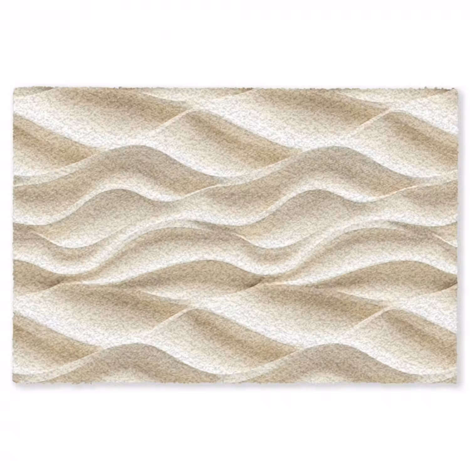 Teppich - Linien - Gewellt - Creme