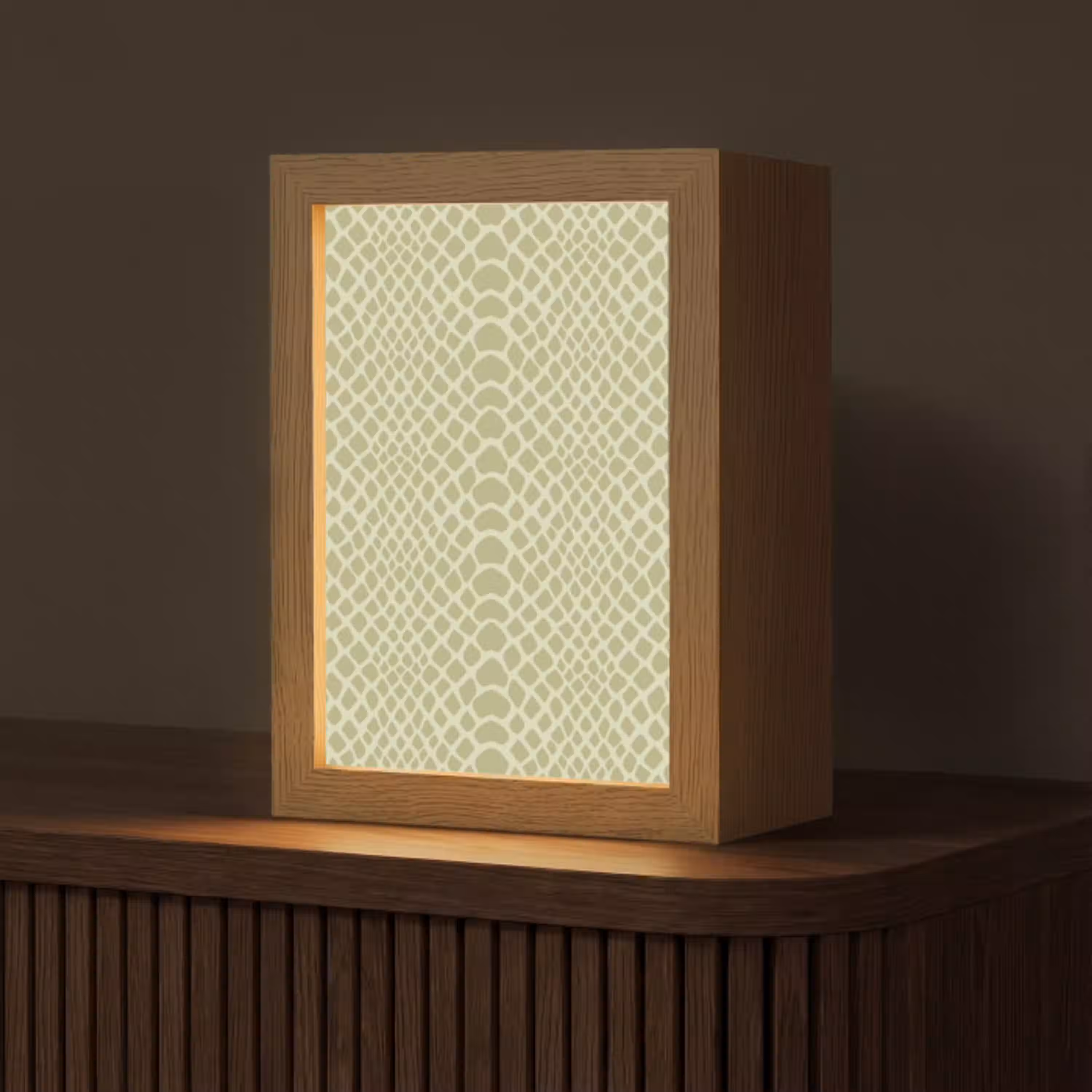 Groen - Patroon - Schubben Light Box met kabel (Tafellamp) klein 925 -z3d_website