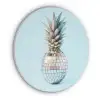 Blauw - Ananas - Disco - Discobal Akoestische PET Vilt - Rond klein -3d