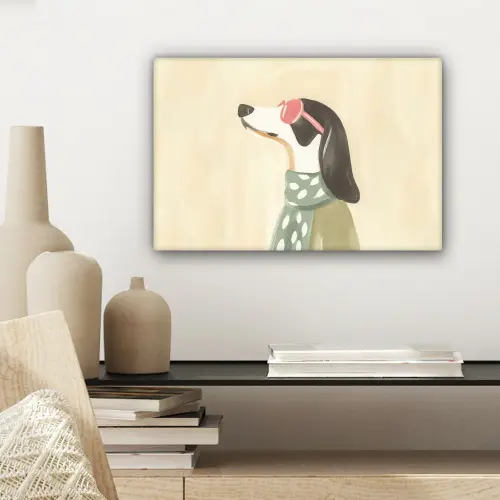 Hond - Zonnebril - Sjaal canvas 2cm klein -sfeer6