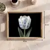 Tulp - Patroon - Blauw Dienblad Rechthoek middel -USP_Formaat