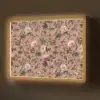 Bloemen - Klassiek - Roze Light Box met batterij (Wandlamp) middel 907 -z3d_website