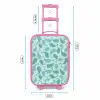 Gestileerde walvissen in tonale zeegroene tinten Kinderkoffer - Roze klein -productfoto_formaten