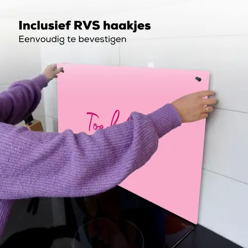 Toedeloe - Roze - Minimalistisch Inductie beschemer met haakjes klein -ky-ophangen-nl