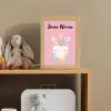 Eenhoorn - Bloemen - Roze Light Box met kabel (Kinderlampje) klein -sfeer2_kind
