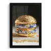 Delftsblauw - Goud - Burger fotolijst zwart zonder passe partout klein -3d