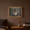Dieren - Wolf - Portret - Zwart - Bruin Light Box met batterij (Wandlamp) middel -sfeer4