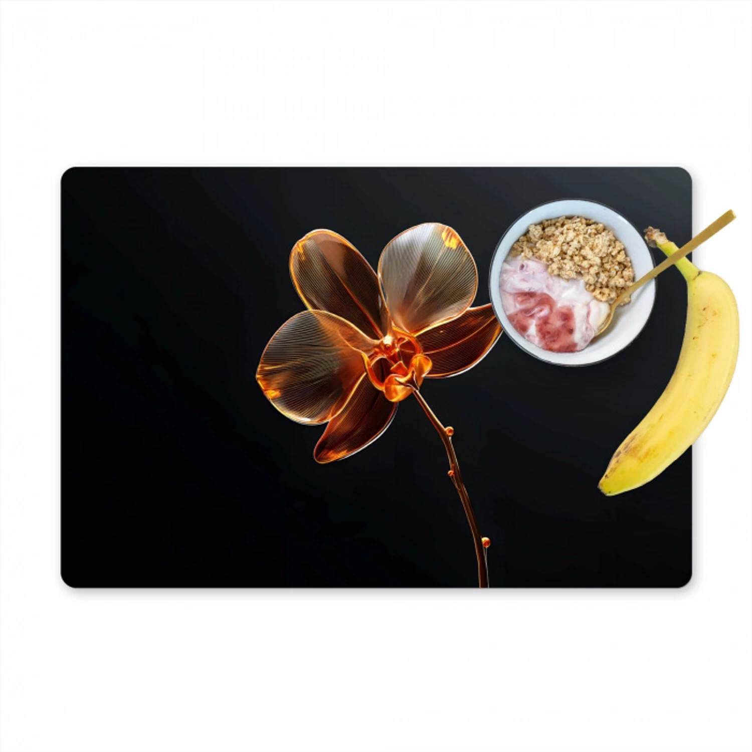 Orchidee - Doorzichtig - Bloem Placemat vinyl groot -zzzproduct_Kitchenyeah-website