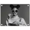 Vrouw - Pasta - Zonnebril tuinposter los doek klein -3d
