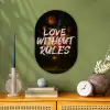 Liefde - Modern - Bloemen Wandcirkel Ovaal Forex klein -sfeer2
