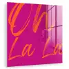 Oh la la - Oranje - Roze plexiglas 5mm klein -zzzproduct_nieuw