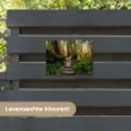 Verloren Brug in het Woud tuinposter los doek klein -sfeer3