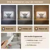 Schotse hooglander - Dieren portret - Zwart - Wit - Dier Light Box met kabel (Tafellamp) klein -USP_lichtkleurNL