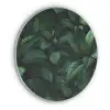 Bladeren - Ovaal - Groen - Nerven Akoestische PET Vilt - Rond klein -3d