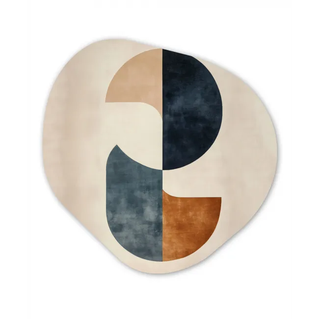 Cirkels - Abstract - Kleurrijk Wandcirkel Organisch Forex 3mm klein -3d