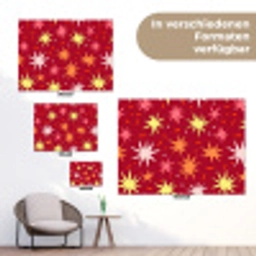 Sterren - Speels - Rood tuinposter los doek klein 239 -Xsfeer9_DE