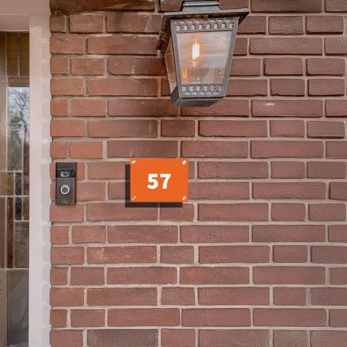 Oranje - Traditioneel Naambord Rechthoek middel -sfeer7-rechthoek-S
