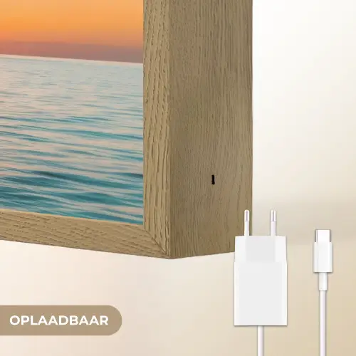 Zee - Zeilboot - Zonsondergang Light Box met batterij (Wandlamp) middel -USP_websiteoplaadbaarNL