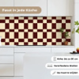Retro - Patroon - Bruin keuken achterwand 2 middel 871 -sfeer4_DE