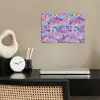 Regenbogen - Bloemen - Kleurrijk - Wolken poster papier klein -sfeer1
