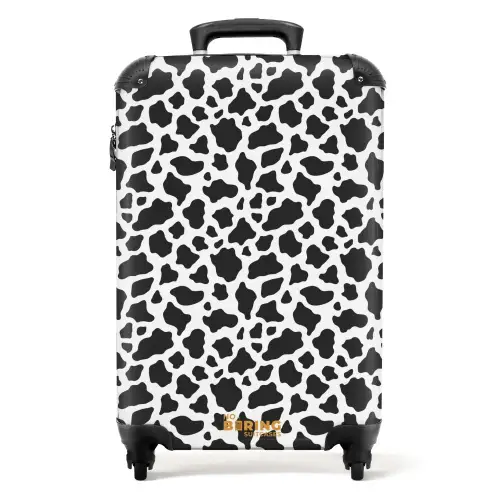 Zwart wit koeienvlekkenpatroon NBS - Handbagage koffer - Volwassenen Unisex middel -productfoto_recht