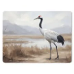 Kraanvogel - Natuur - Realistisch muismat rubber klein -3d
