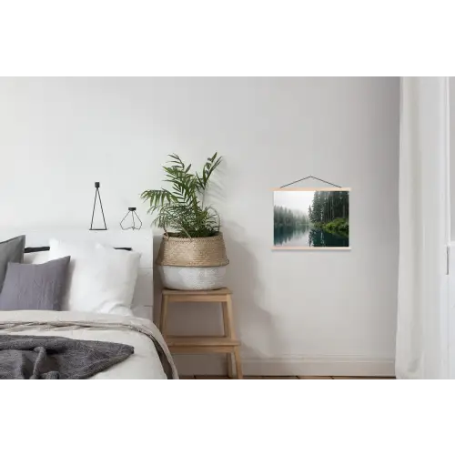 Bergen - Meer - Bos textielposter latten blank klein -woonkamer