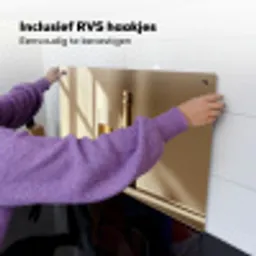 Champagne - Beige - Schaduw - Bubbels Inductie beschemer met haakjes klein -ky-ophangen-nl