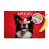 Hond - Hartjesbril - Loveyou - Rood Placemat vinyl groot -zzzproduct_Kitchenyeah-website